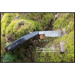 Folding damascus steel knife design 01