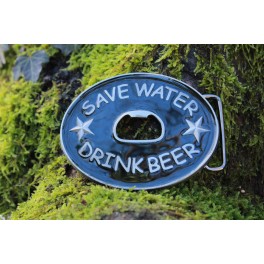 Save water, drink beer buckle belt, interchangeable 4cm buckle